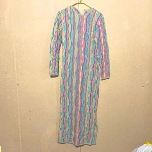 Womens Coogi Australia sweater dress Small pastel vintage *see description*